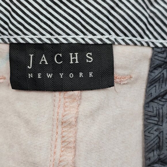 Jachs Men's Pink Surfer Print Stretch Twill Chino Bleecker Shorts Size 33 NWT - Picture 7 of 15